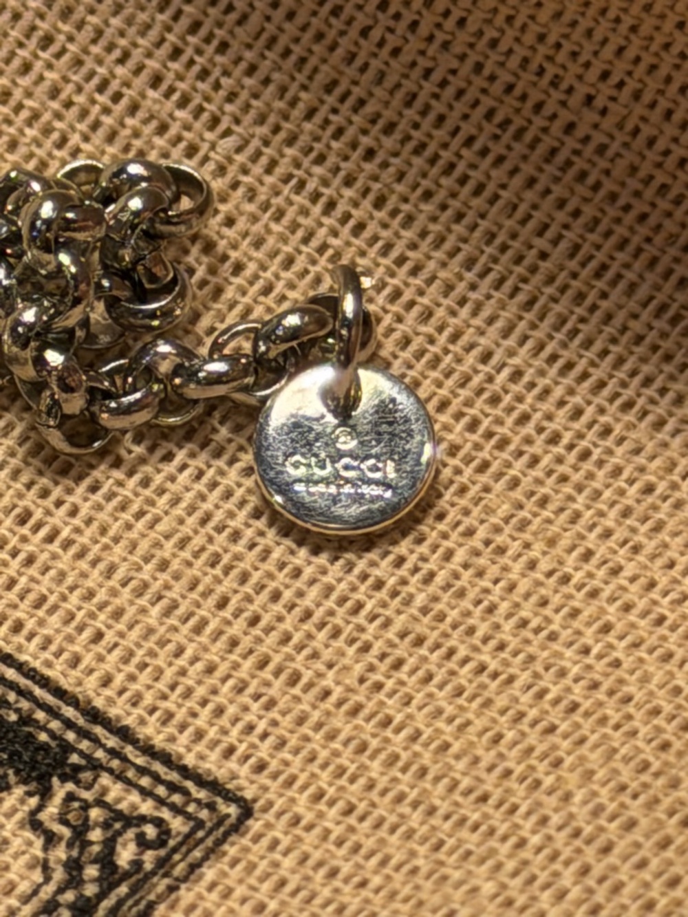 Gucci Silver GG Key Pendant Necklace - Picture 5 of 7